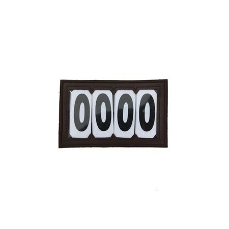 Kentucky Kopfnummer PVC mit Klett, Startnummer