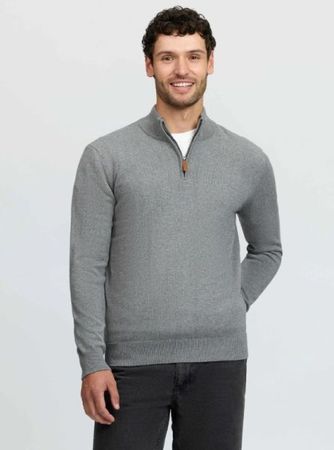 LeMieux Herren Strickpullover mit Viertelreißverschluss