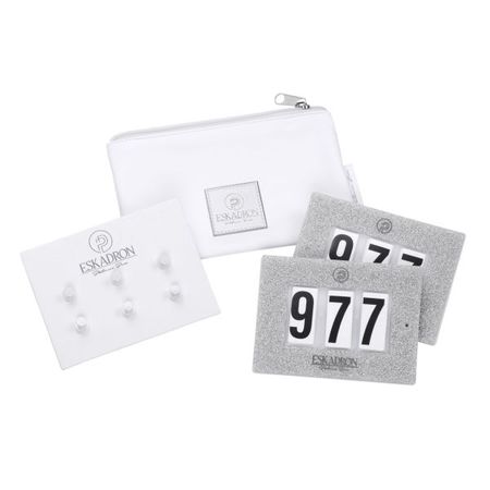 Startnummernset GLITTER 3-Numbers Platinum Pure 23
