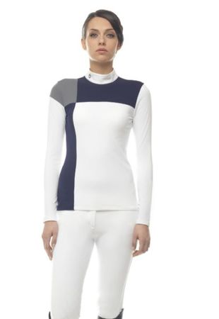 Damen Turniershirt Langarm Polo CT Warm, Cavalleria Toscana