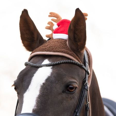 QHP Weihnachtsmütze mit Geweih für Pferde