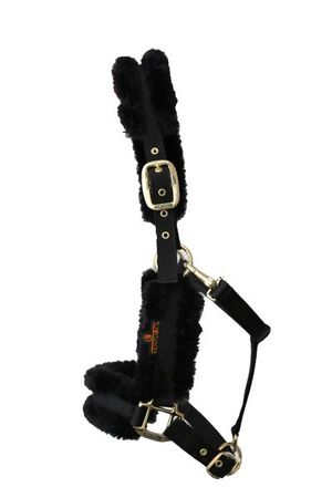 Nylon Halfter mit Kunstfell