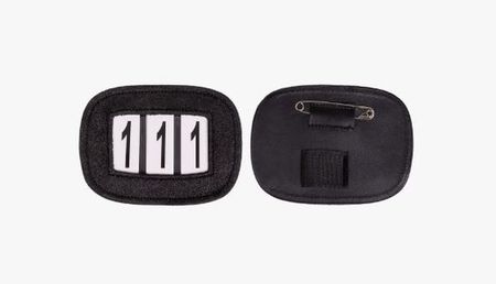 QHP Nummernhalter Shine, Startnummer, Kopfnummer mit Glitzer