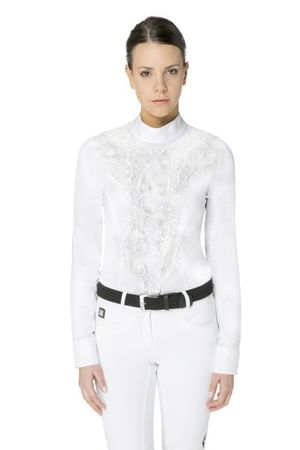 EquilineTurnierbluse Astra, Damen Turniershirt langarm