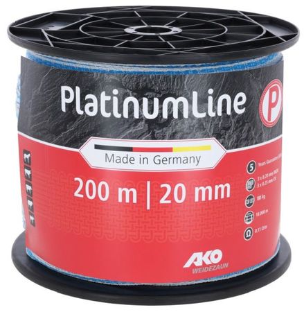 PlatinumLine Band, 200m, 20mm,weiß/blau,3x0,2 Niro