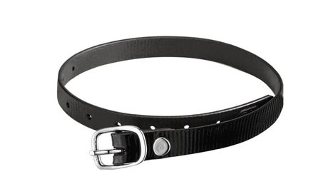 Sprenger Sporenriemen -  BioThane® Glossy schwarz, Schnalle silber