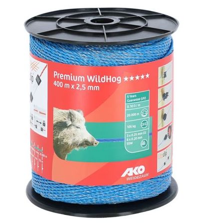 Premium WildHog Litze  400 mtr blau
